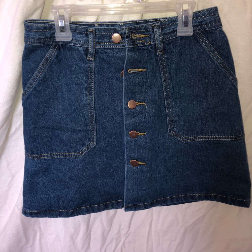 Button up jean skirt